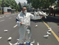 上海市民放心，人民广场的鸽子有民警在投喂